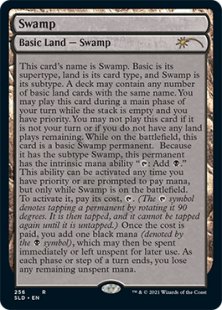 Swamp (#256) (The Full-Text Lands) (foil)